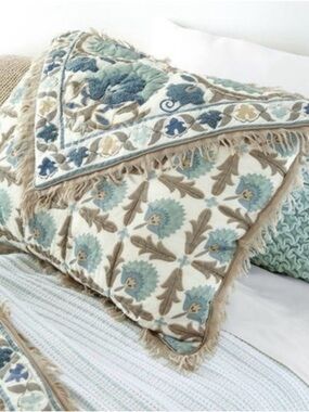 Soft Surroundings 2 Pillow Shams Covers 100% Cotton